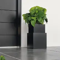 Flora Dekoratif Dış Mekan Saksı Antrasit