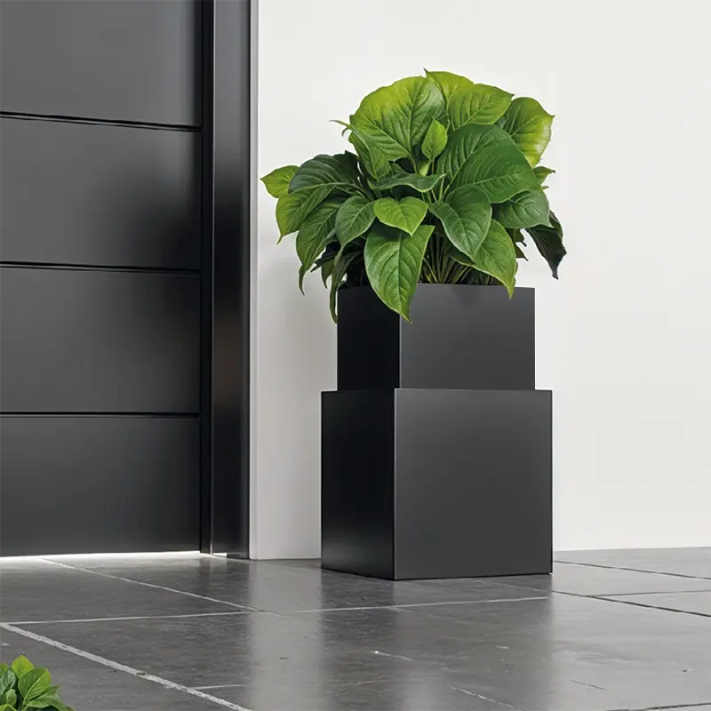 Flora Dekoratif Dış Mekan Saksı Antrasit