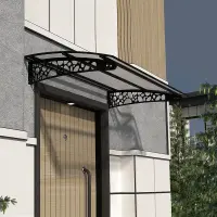 SundurmaX Pratik Metal Sundurma Çakıl Taşı Serisi Siyah Gövde Şeffaf Levha