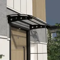 SundurmaX Pratik Metal Sundurma Yıldız Serisi Siyah Gövde Şeffaf Levha